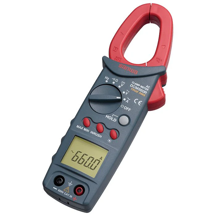 Sanwa DCM660R True RMS Clamp Meter for Electrical and HVAC Work + DMM Functions