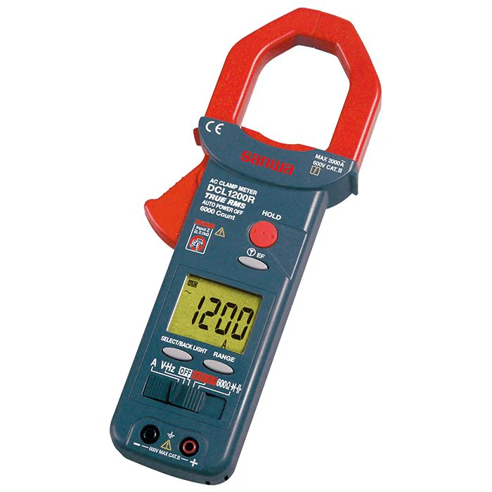 Sanwa DCL1200R Large Diameter AC Clamp Meter with Digital Multimeter Functions