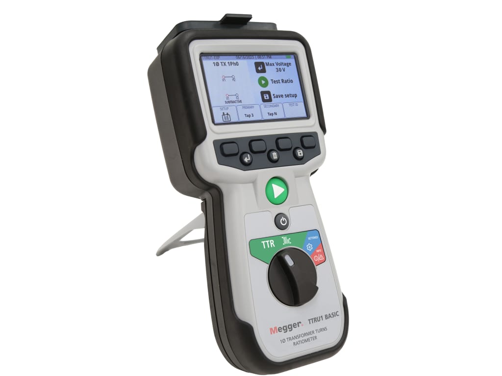 Megger TTRU1-BASIC Handheld turns ratiometer, 37.5 VAC test set