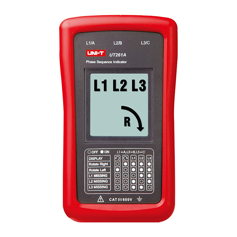 UT261A Phase Sequence and Motor Rotation Indicator