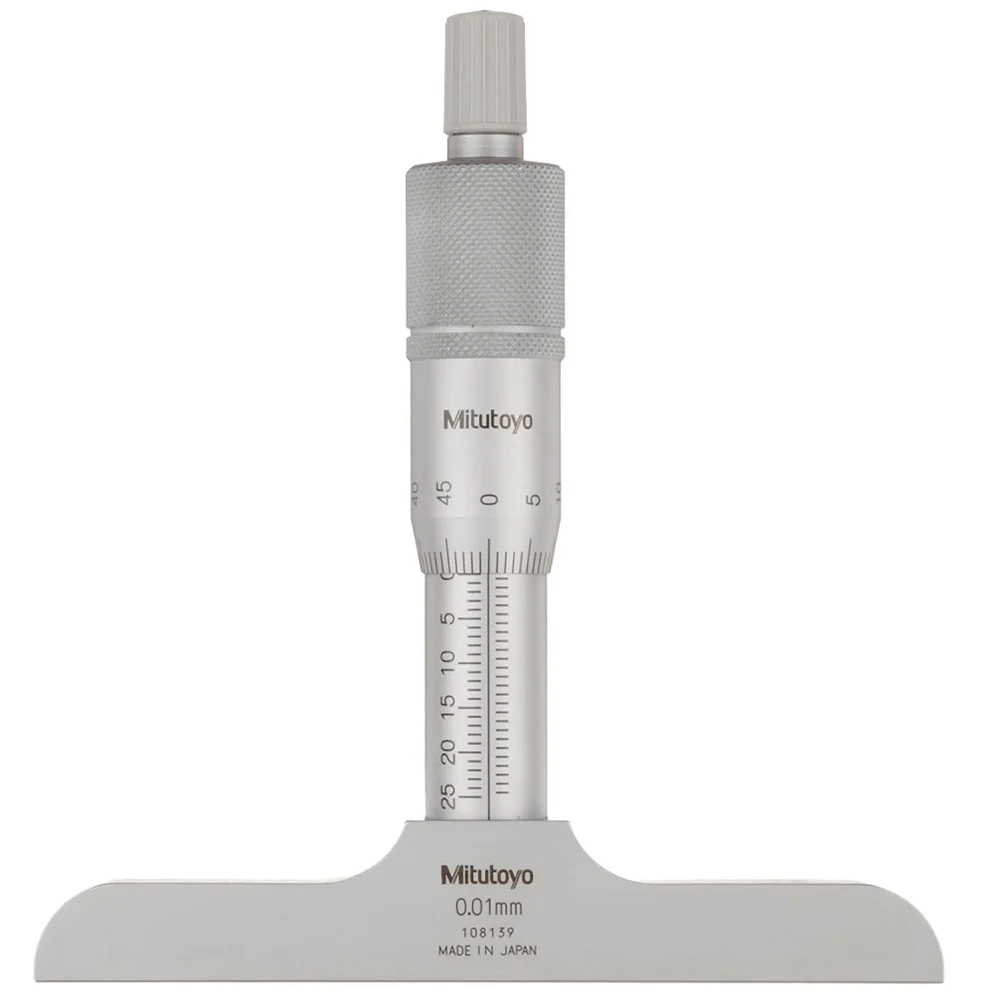 Mitutoyo 128-102 Depth Micrometer, 0-25mm