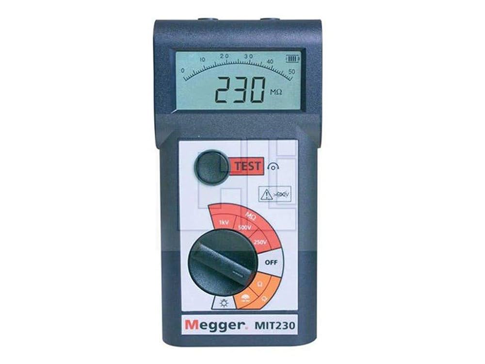 Megger MIT230 Handheld Insulation Tester, 250 to 1000V