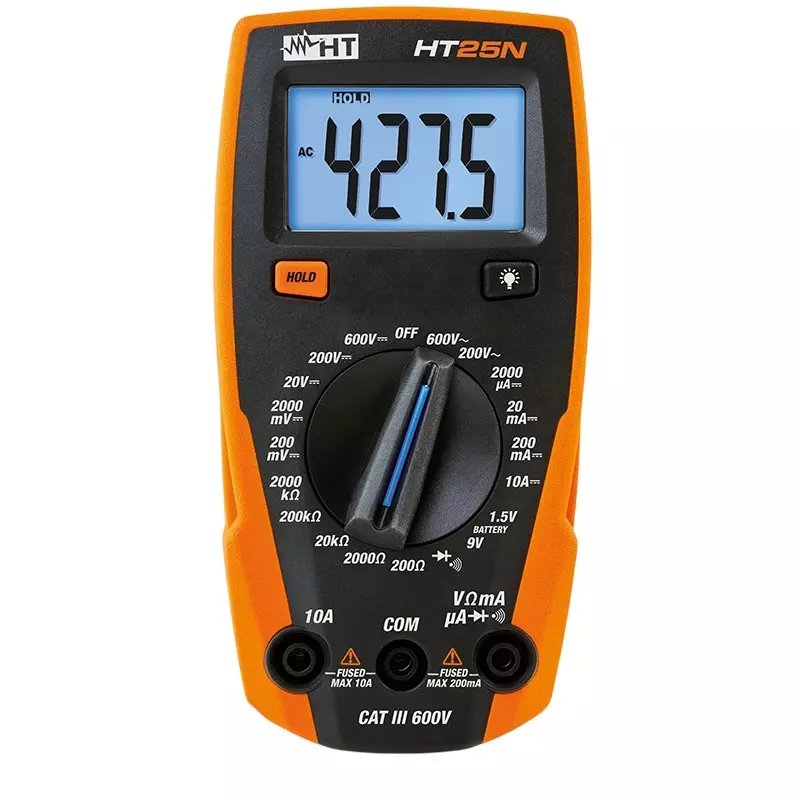 HT Instruments HT25N Digital Multimeter 200 Ω to 2000 KΩ Resistance Range