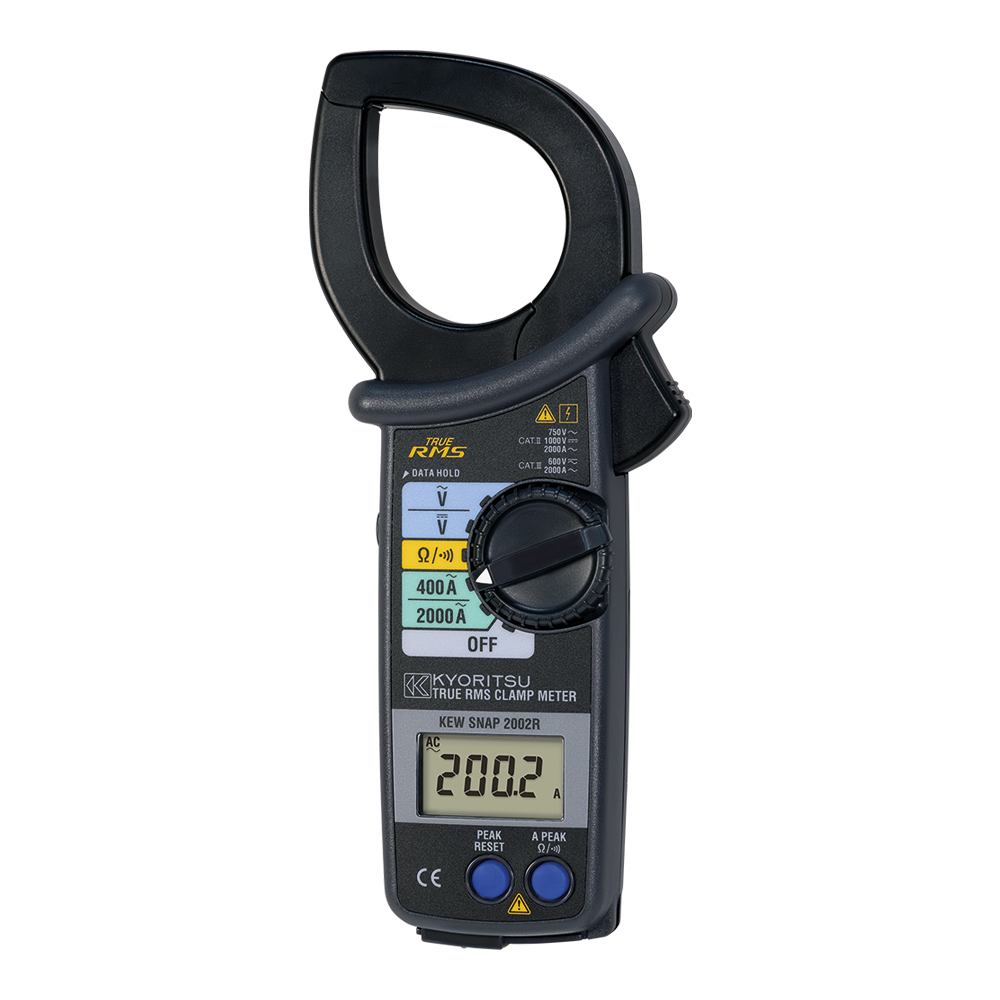 Kyoritsu 2002R True RMS Clamp Meter, 2000A/1000V