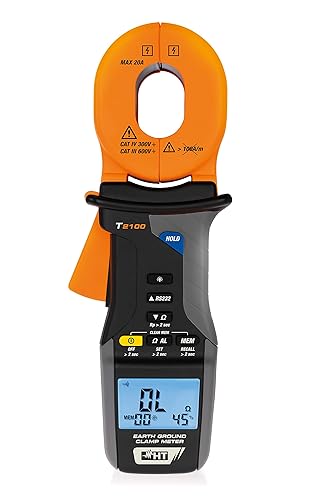 HT Instruments T2100 Clamp for Measuring Earth Resistance Without Rods.