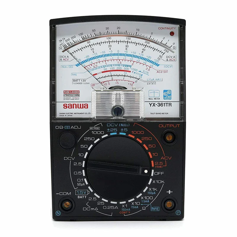 Sanwa YX361TR Analog Multimeter Variety of Measurement Functions using 24 Contact Switch