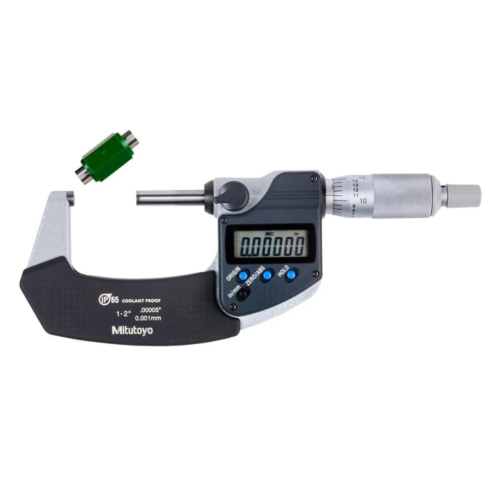 Mitutoyo 293-341-30 Micrometer, Range 1-2"/ 25-50.8mm IP65 Ratchet Stop-No SPC